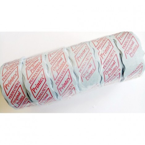 Etichete de pret autoadezive 26x16 mm, 1000 bucati x 6 role, permanente, Alb